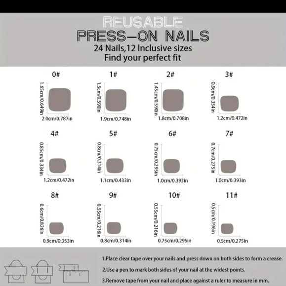 24 Pieces Fake Toe Press On Nails - Picture 6 of 7